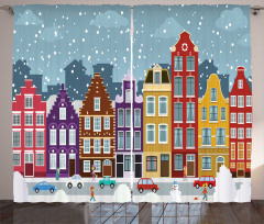 Dutch Town in the Winter Curtain