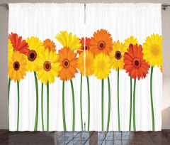 Flowers on Green Stems Curtain