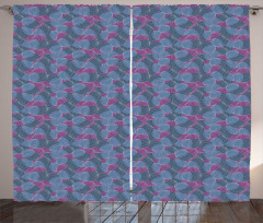 Hand-drawn Retro Waves Curtain