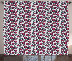 Cut and Whole Pomegranates Curtain