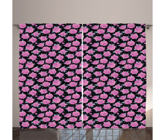 Blooming Flowers Pattern Star Curtain