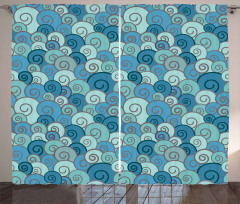 Waves in the Ocean Doodle Curtain