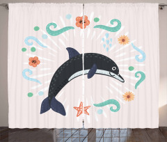 Nautical Ocean Animal Line Curtain