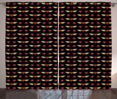 Love Art Heart on Dark Curtain