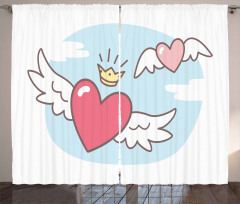 Flying Hearts and Crown Curtain