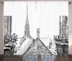 Monument Sketch Curtain