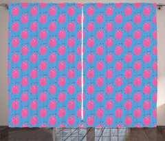 Human Heart Love Pattern Curtain