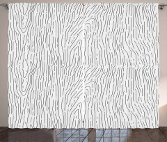 Simple Monochrome Lines Curtain