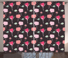 Romantic Valentine's Rose Curtain