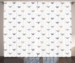 Cartoon Mice Heads Curtain