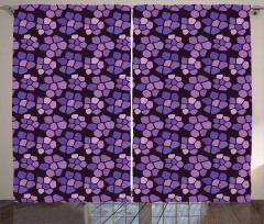 Purple Tone Creative Spots Curtain