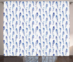 Long Tailed Sparrows Pattern Curtain