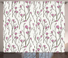 Blossom in Vintage Colors Curtain