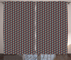 Checkered Boards Cubic Curtain