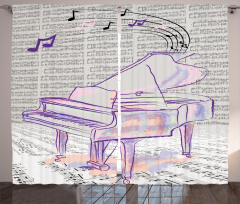 Hand Drawn Doodle Musical Curtain