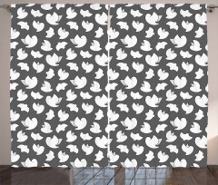 Flying Doves Wings Curtain
