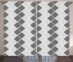 Abstract Symmetric Lines Curtain