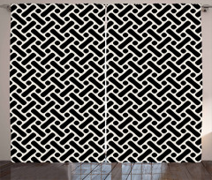 Modern Symmetric Shapes Curtain