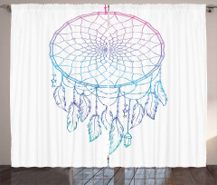 Dreamcatcher Star Feathers Curtain