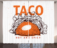 Hot and Spicy Tacos Curtain