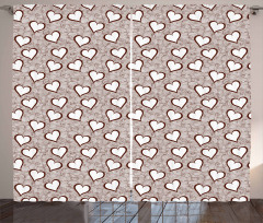 Hearts on Swirls Curtain