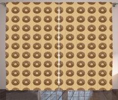 Cocoa Glazed Donuts Curtain