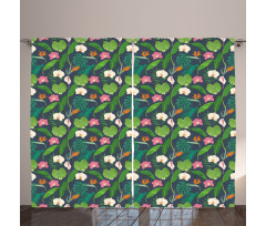 Exotic Island Jungle Hawaii Curtain