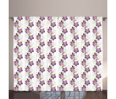 Nature Flower Heart Romance Curtain