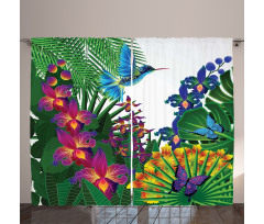 Vibrant Tropical Jungle Curtain