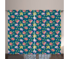 Watercolor Flowers Curtain
