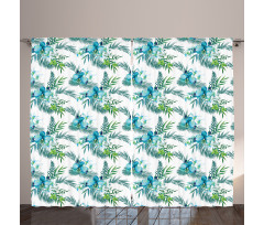 Floral Watercolor Nature Curtain