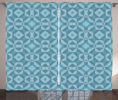 Geometric Vintage Lattice Grid Curtain