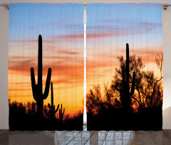 Desert Cactus Wild West Curtain