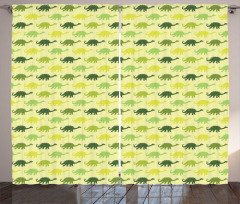 Pattern of Stegosaurus Curtain