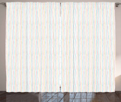 Pencil Drawn Fun Stripes Curtain