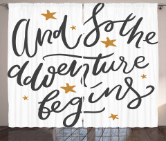 Adventure Begins Message Curtain