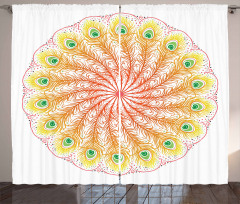 Blended Color Motif Curtain