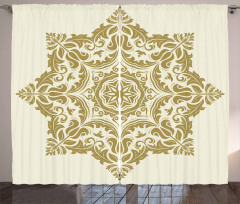 Classical Flower Motif Curtain