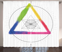 Rainbow Triangle Curtain