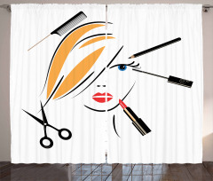 Beauty Salon Make-up Curtain