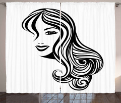 Women and Indulgent Hair Curtain
