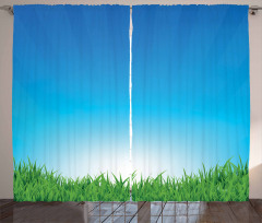 Sunburst Stripes with Grass Curtain