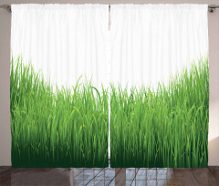 Spring Foliage Pattern Farm Curtain