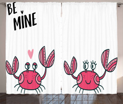 Funky Crab Couple and Heart Curtain