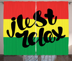 Rastafarian Design Message Curtain