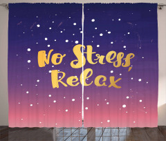 Typographic No Stress Relax Curtain