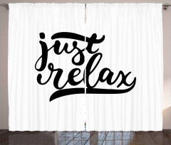 Minimalist Style Lettering Curtain