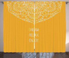 Dream Relax Enjoy Message Curtain