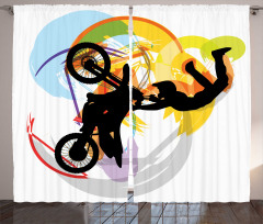 Motocross Rider Curtain