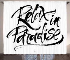 Relax in Paradise Message Curtain